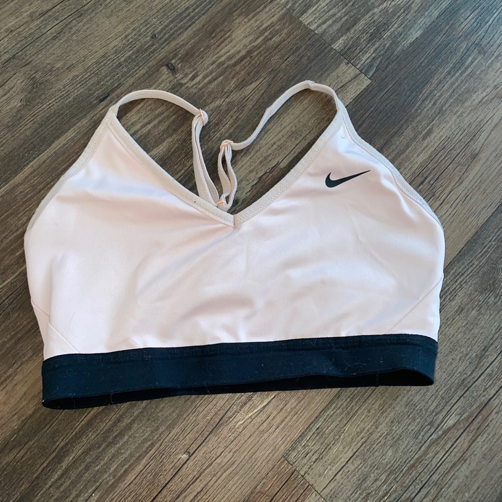 Nike Light pink Dri-fit adjustable sports bra